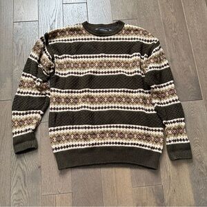 Men's Woods & Gray Brown Patterned Sweater